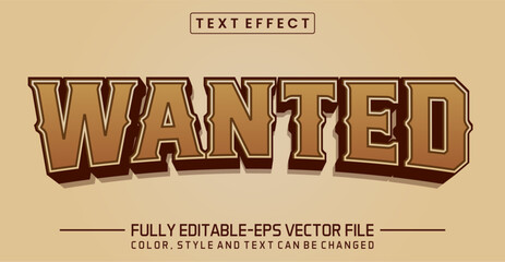 Wanted font Text effect editable