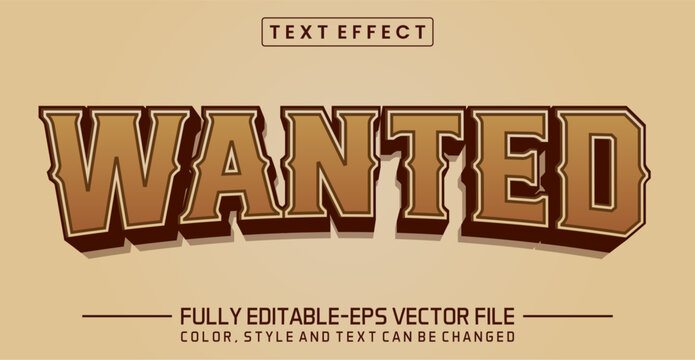 Wanted font Text effect editable