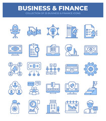 Collection of 25 Business and Finance Icons