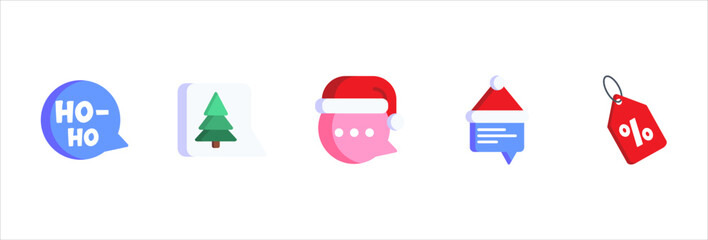 Christmas Chat Icons Set for Festive Messages