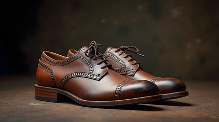old shoes on wooden background