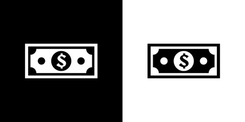 Dollar bill in black and white