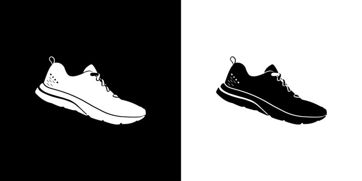 sport shoes on white background