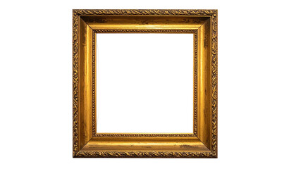 Ornate gold picture frame against a black background