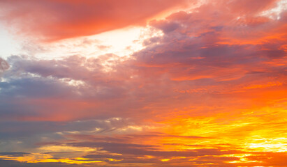 Sky sunset evening sunrise cloud weather dramatic landscape goldent and indigo color gradient pastel horizon, twilight yellow golden reflection morning nature environment energy ecosystem.