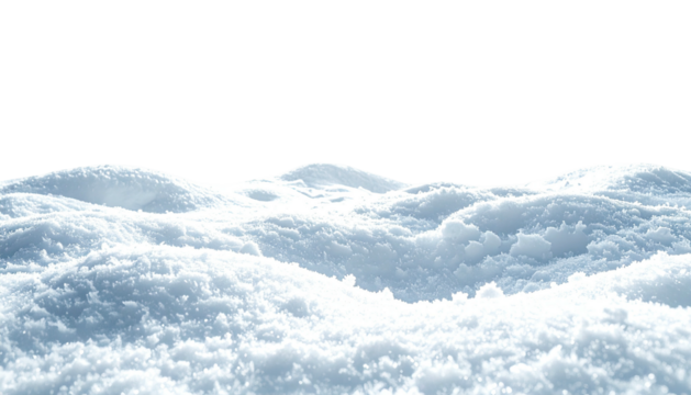 Snow-covered undulating landscape with black background above