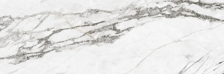 White marble texture. Natural panomarmic background. Ceramic tile surface.