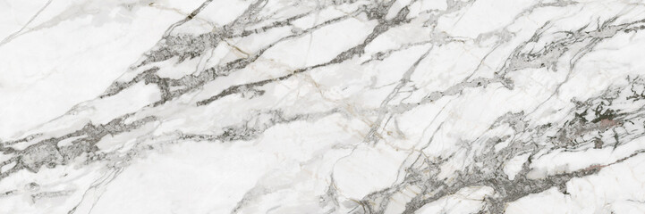 Obraz premium White marble texture. Natural panomarmic background. Ceramic tile surface.