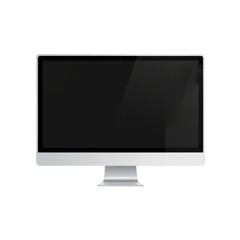 Fototapeta premium Modern computer screen isolated on transparent background for mockup presentation