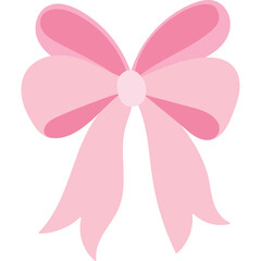 Pink Bow Decoration Festive Accessory Isolated On Transparent Background Simple Elegance For Gift Wrapping Or Celebrations Soft Hue Smooth Texture