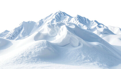Snow-covered mountain range; jagged peak against dark sky