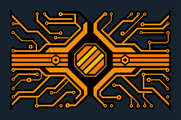 Futuristic Circuit Texture Pattern