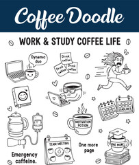 Work & Study Coffee Life   | Aesthetic Doodles and Motivation for Students & Creatives