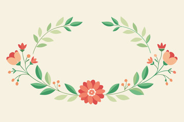 Vintage Watercolor Floral Border