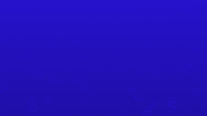 Blue color squares floating upwards simple geometrical minimal background