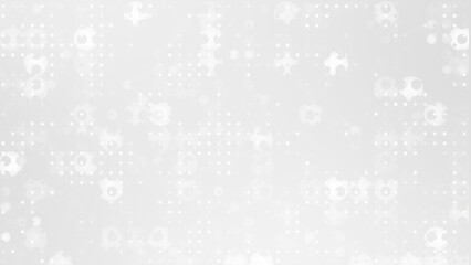 White and Black color hi-tech futuristic circular particles abstract pattern technology loop able background