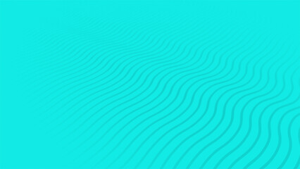 Cyan color wavy pattern parallel lines or stripes moving slowly abstract pattern geometrical minimal background