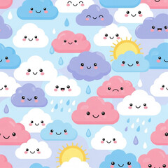 Whimsical Clouds Pattern