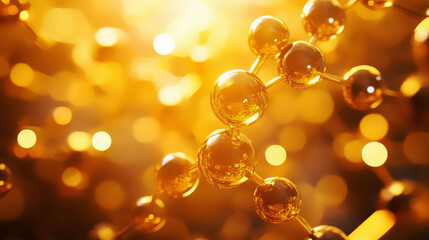 Abstract representation of gold molecules forming into a bar, symbolizing the purity and intrinsic value of gold