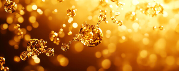 Abstract representation of gold molecules forming into a bar, symbolizing the purity and intrinsic value of gold