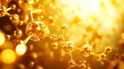 Abstract representation of gold molecules forming into a bar, symbolizing the purity and intrinsic value of gold