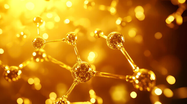 Abstract representation of gold molecules forming into a bar, symbolizing the purity and intrinsic value of gold