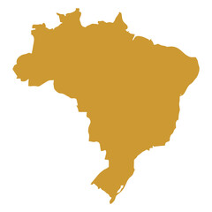 Obraz premium Map of Brazil land