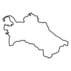 map of Turkmenistan line