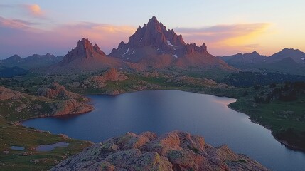 Lake & Mountains