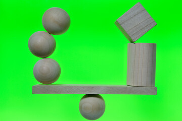 積み木ブロックのバランス