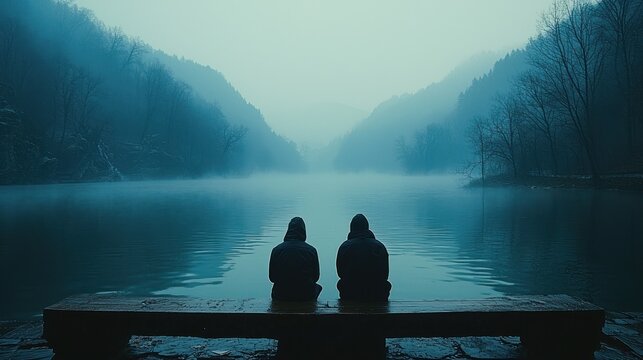 Lake View Couple - Powered by Adobe