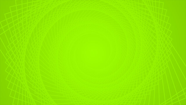 Lime green color complex pattern slowly rotating tunnel background, futuristic loop able background