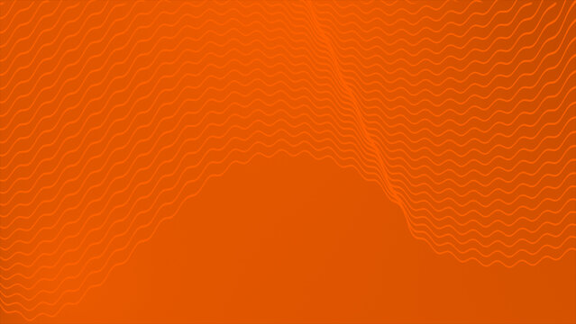 Orange color digital cyber wavy design abstract pattern geometrical loop able background