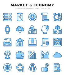 Market & Economy Icon Bundle 25 Icons for Websites and Apps