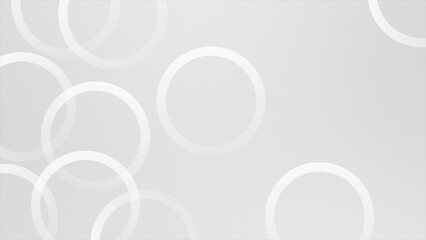 White and Black color multiple circular shapes complex design abstract geometrical loop able background