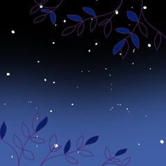 blue sky with stars illustration midnight