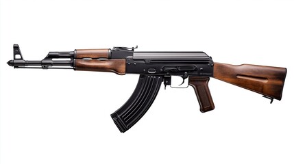 AK-47 Assault Rifle Side View Product Photo