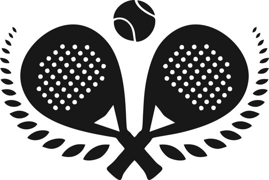 Padel Racket Sports Laurel Emblem