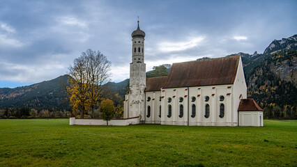 St. Coloman's Church (St. Coloman) is located near the village of Schwangau in Bavaria, Germany.