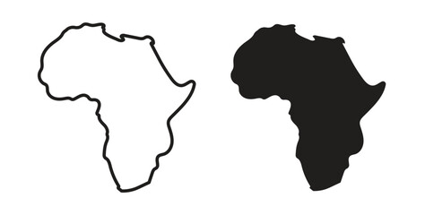 America map icon with glyph and line. black vector icons for Web UI