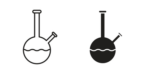 Bong icon with glyph and line. black vector icons for Web UI