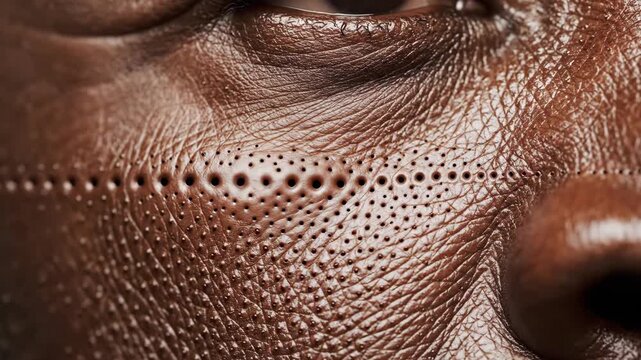 Intricate details of skin texture reveal the beauty and complexity of aging. Each frame showcases unique patterns, celebrating the story told by time on human skin.
