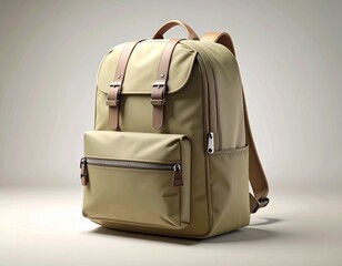 Modern and versatile beige backpack, ideal for stylish travel, daily commuting, and everyday adventures