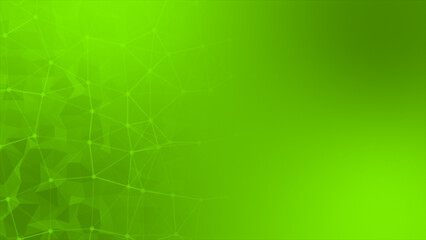 Lime green color low poly design lines and dots pattern geometrical background