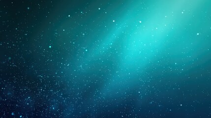 Obraz premium Teal Light Streaks: Glowing Sparkles and Light Rays on Dark Blue Background