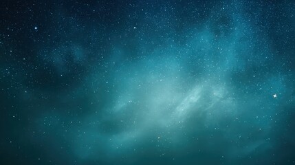 Obraz premium Celestial Blue and Turquoise Nebula Galaxy Backdrop with Stars