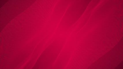 Magenta red color hi-tech particles slowly moving in cyberspace forming futuristic wave pattern abstract technology loop able background