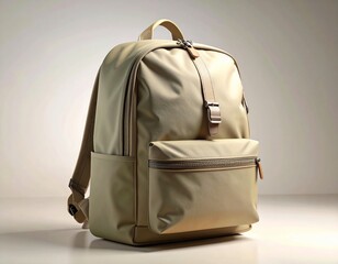 Stylish and Durable Beige Backpack for Everyday Use and Travel - Perfect for Students and Professionals