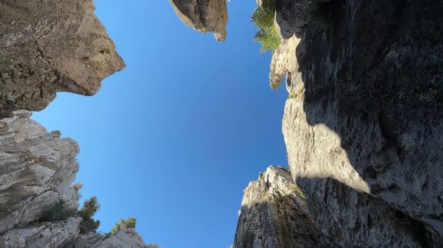 Deep pits and extraordinary mystical geography in karst geography Antalya Turkey