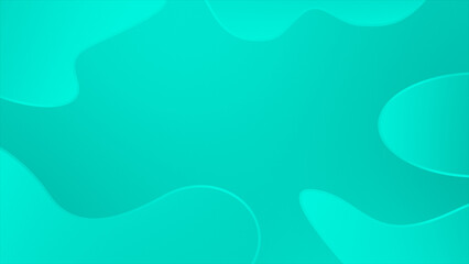 Cyan color abstract design wavy pattern liquid shapes geometrical loop able background